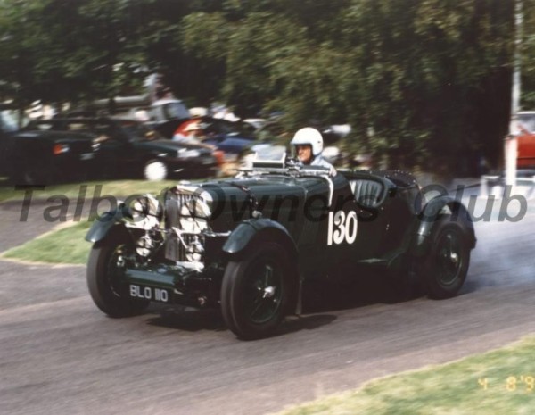 Rivers leaving smoke off the start line with BLO110 during VSCC Prescott.